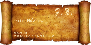 Fein Nóra névjegykártya
