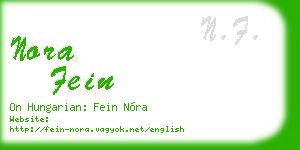 nora fein business card