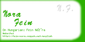 nora fein business card